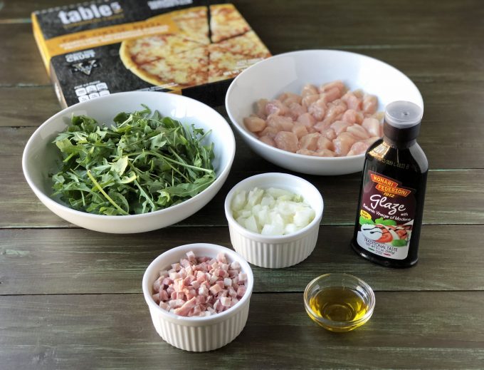 Balsamic Glazed Chicken Arugula Pizza ingredients