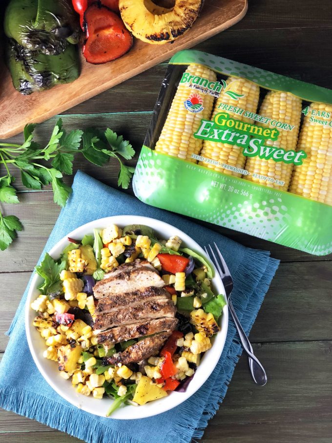 These vibrant Caribbean Jerk Chicken Bowls are packed with bold, smoky-sweet flavors—grilled jerk chicken, fresh corn, peppers, onions, black beans, and juicy pineapple over mixed greens, all drizzled with a zesty pineapple vinaigrette! via @Ameessavorydish