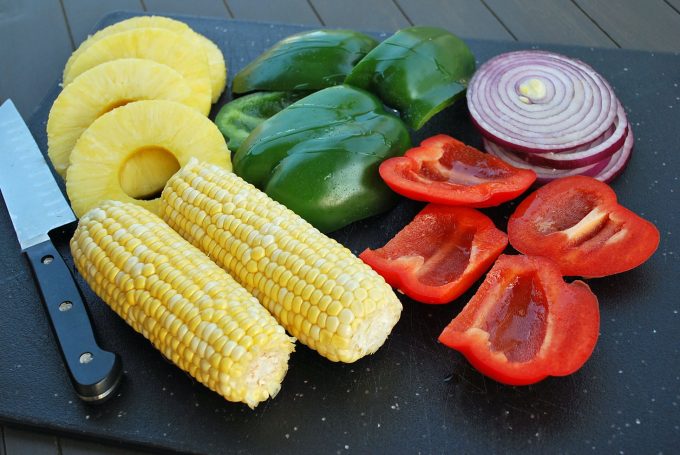 Veggies for Caribbean Grilled Jerk Chicken Bowls