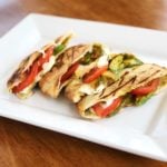 Caprese Avocado Grilled Pitas