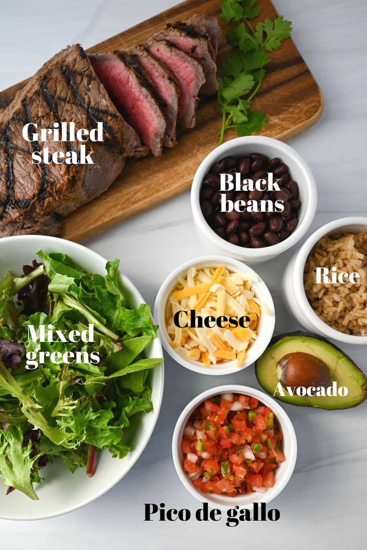 Grain Bowls with Grilled Corn, Steak, and Avocado Recipe