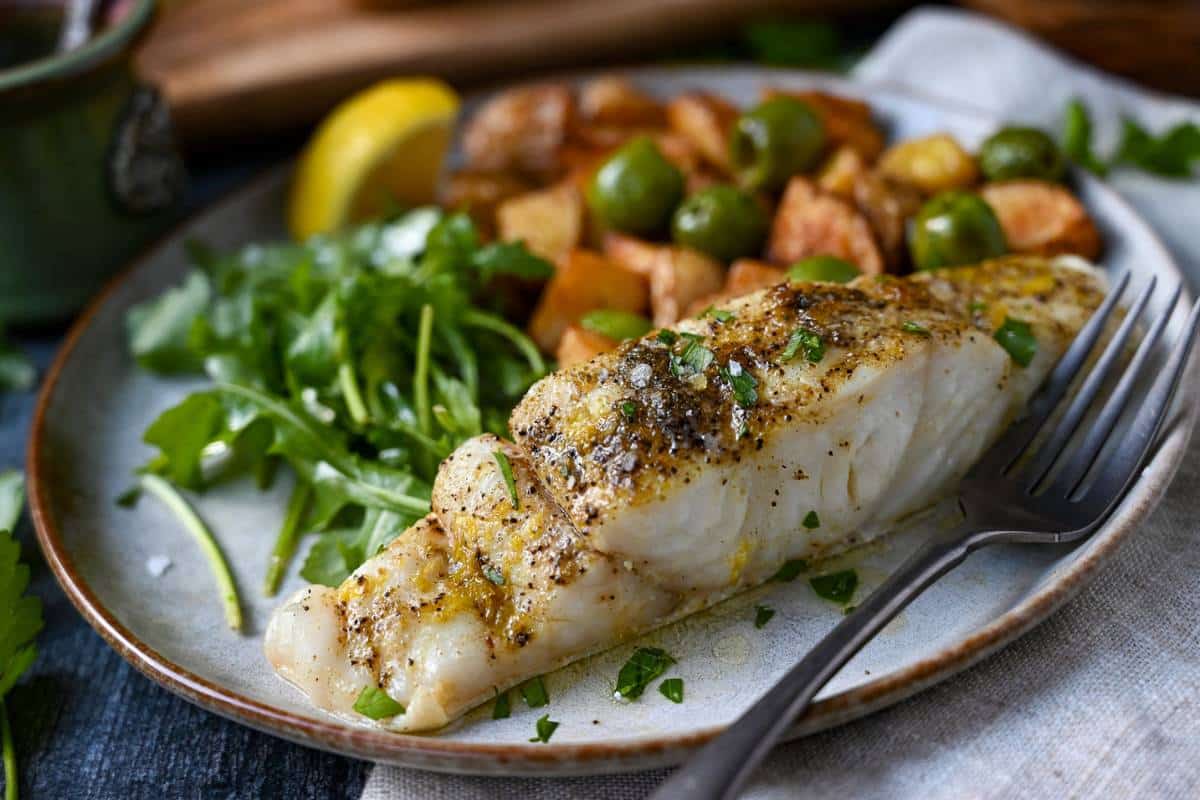 Easy Greek Air Fryer Halibut (Oven Baked Option) - Amee's Savory Dish