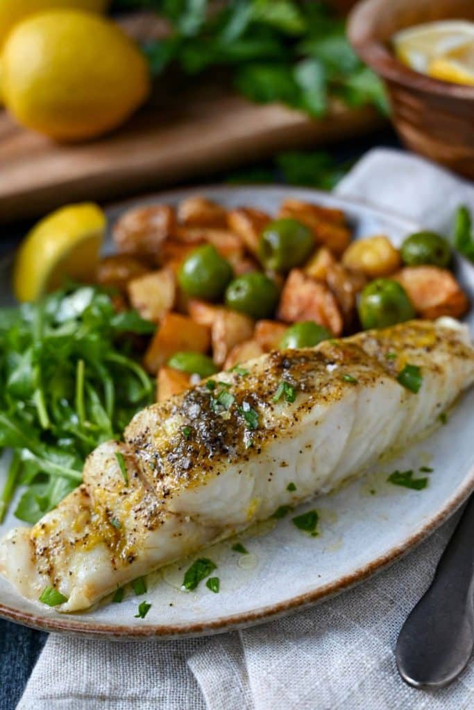 Easy Greek Air Fryer Halibut (Oven Baked Option) - Amee's Savory Dish