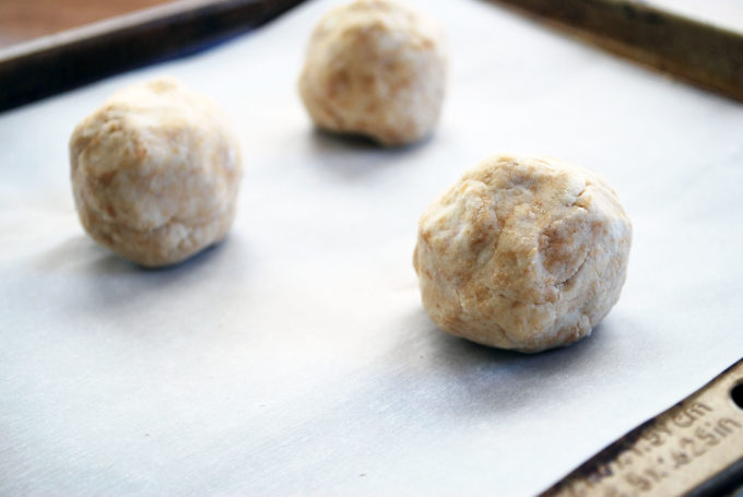 casein cookies rolled into balls