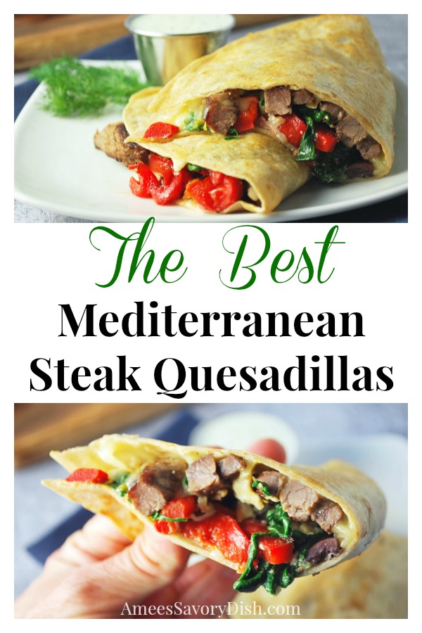 #Sponsored You get a blend of flavorful Mediterranean ingredients in a classic Mexican dish made with lean sirloin steak.  The best part is that you can whip up this tasty steak quesadilla recipe in under 30 minutes! via @Ameessavorydish