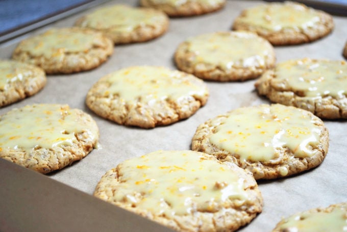 frosted orange easy cake mix cookies