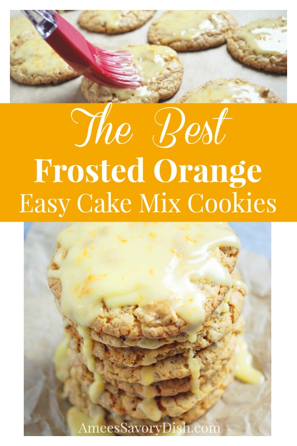 Frosted Orange Easy Cake Mix Cookies - Amee's Savory Dish