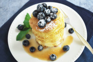 A tasty recipe for light and fluffy Japanese pancakes that puff up like a soufflé
