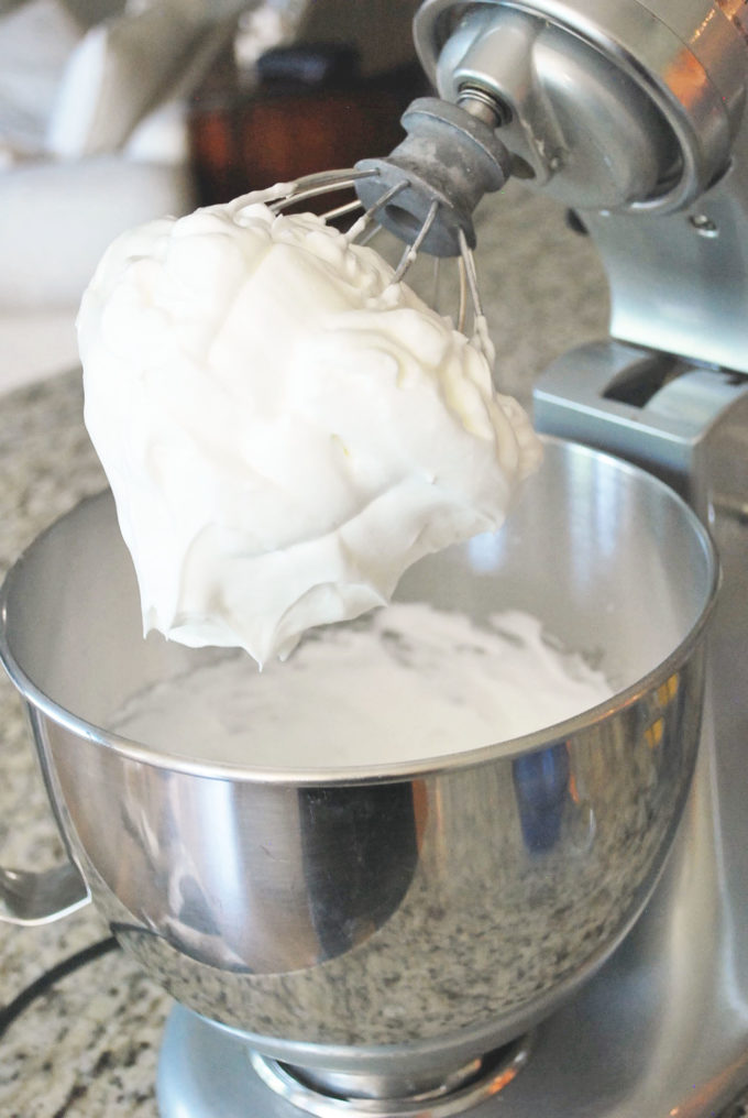 whipped meringue for Japanese pancakes