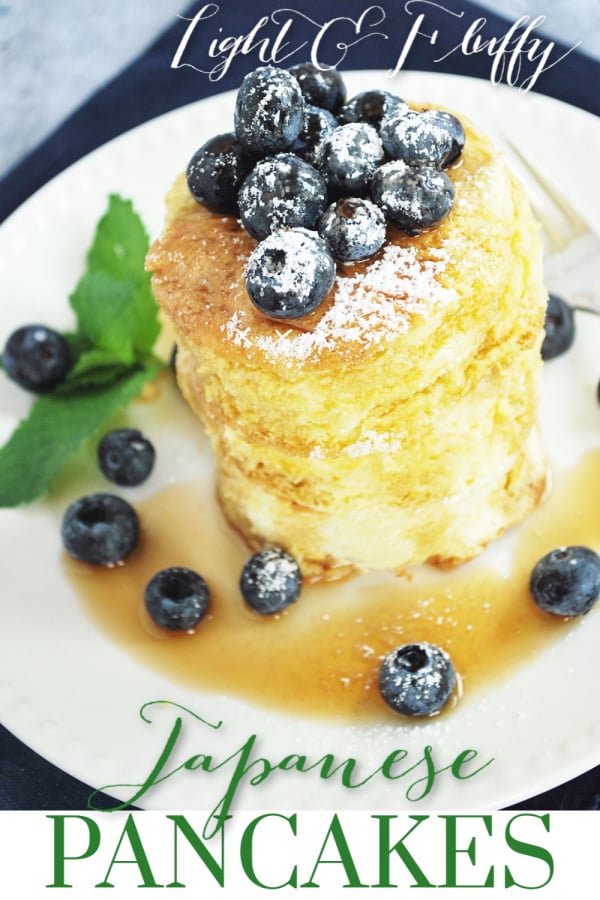 These delicious light and fluffy Japanese Pancakes are a custard-like soufflé pancake made with eggs, cake flour, milk, sugar, and fresh lemon juice.   via @Ameessavorydish