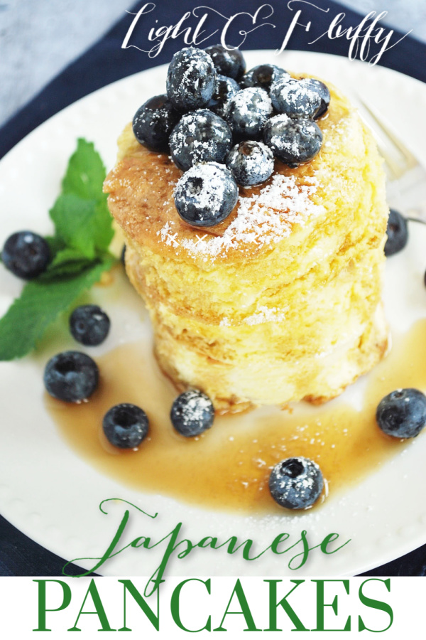 These delicious light and fluffy Japanese Pancakes are a custard-like soufflé pancake made with eggs, cake flour, milk, sugar, and fresh lemon juice.   via @Ameessavorydish