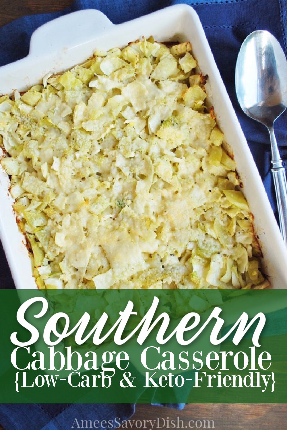 Cabbage Casserole is a vintage recipe made with fresh cabbage, eggs, butter, and cream.  The recipe originated from my great grandmother's cookbook published in the 1800s. #ketocasserole #ketosidedish #ketorecipe via @Ameessavorydish