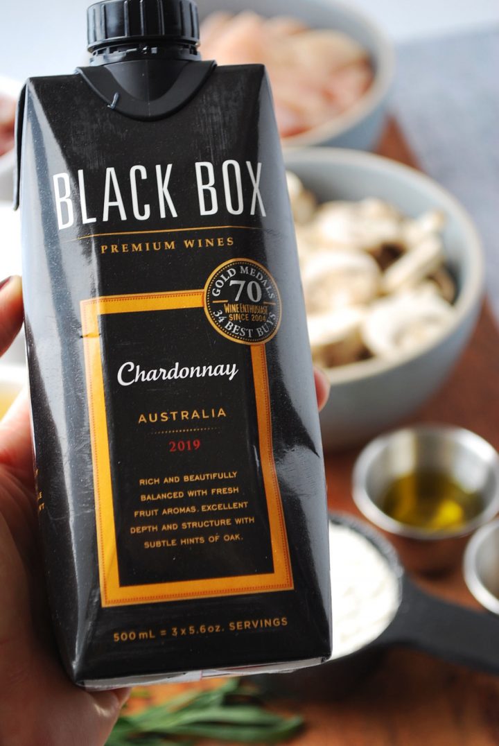 Black box chardonnay used for cooking