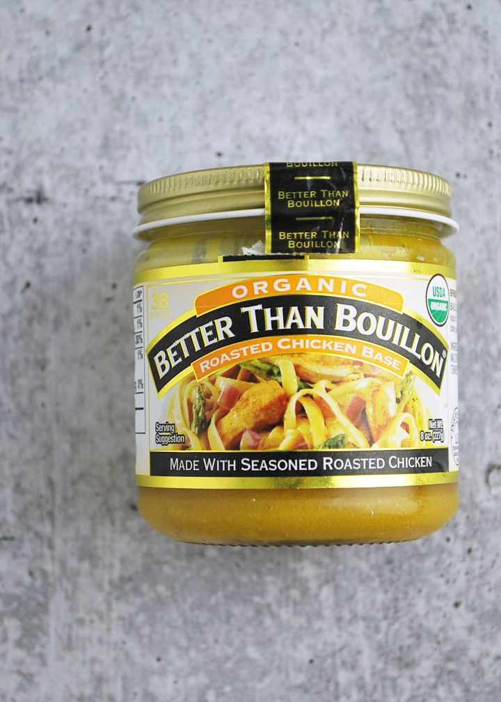 Better than bouillon chicken stock base in a jar