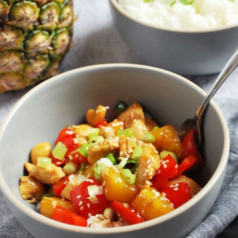 Healthy Pineapple Chicken {Better Than Takeout!}