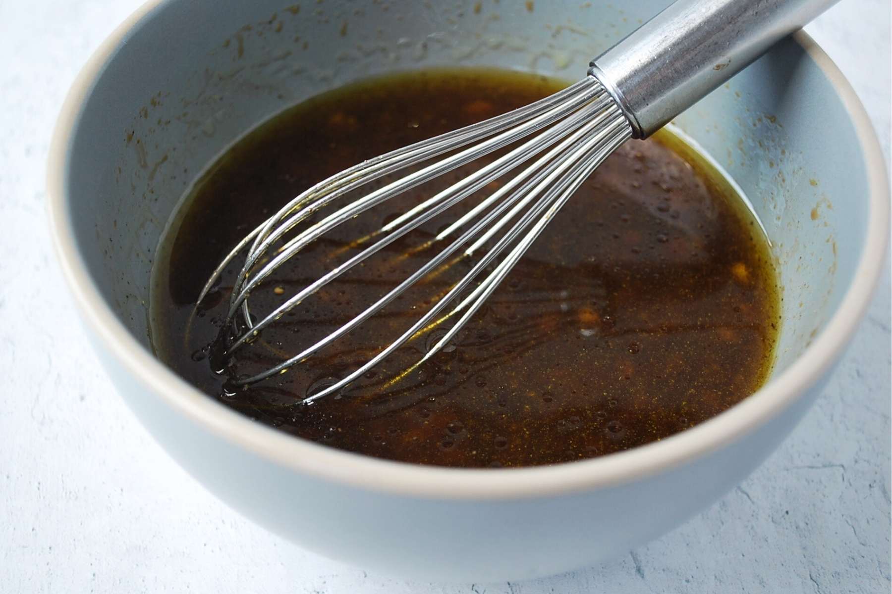 marinade for steak tips in a bowl