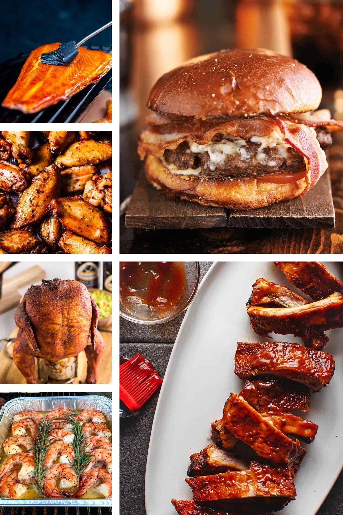 collage of mouthwatering recipes to make in a smoker