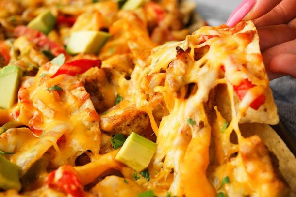 Easy Chicken Fajita Nachos Recipe- Amee's Savory Dish