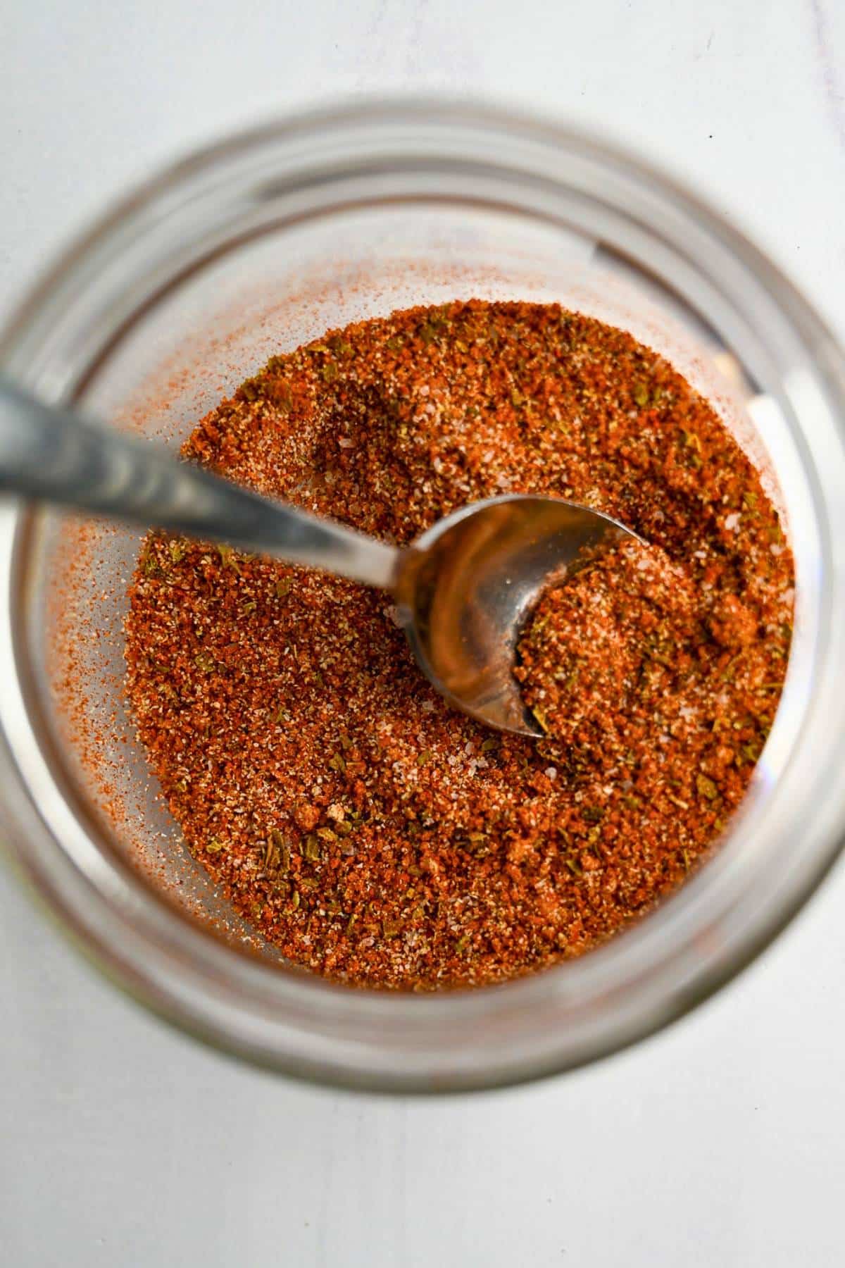spices stirred together in a small jar
