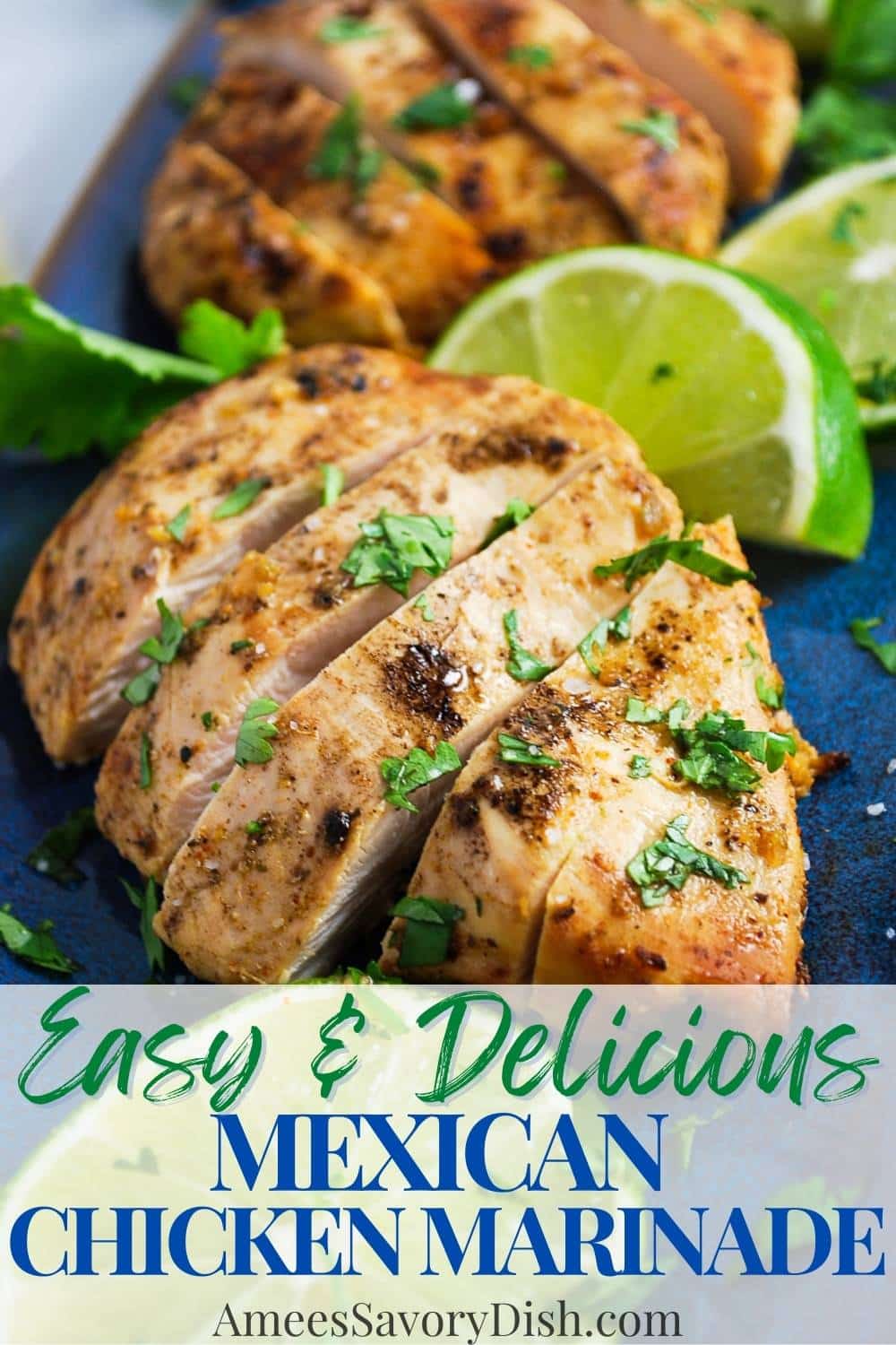 This quick and easy Mexican Chicken Marinade recipe is made with simple ingredients yet packed with zesty, herbaceous, and smoky flavors. via @Ameessavorydish