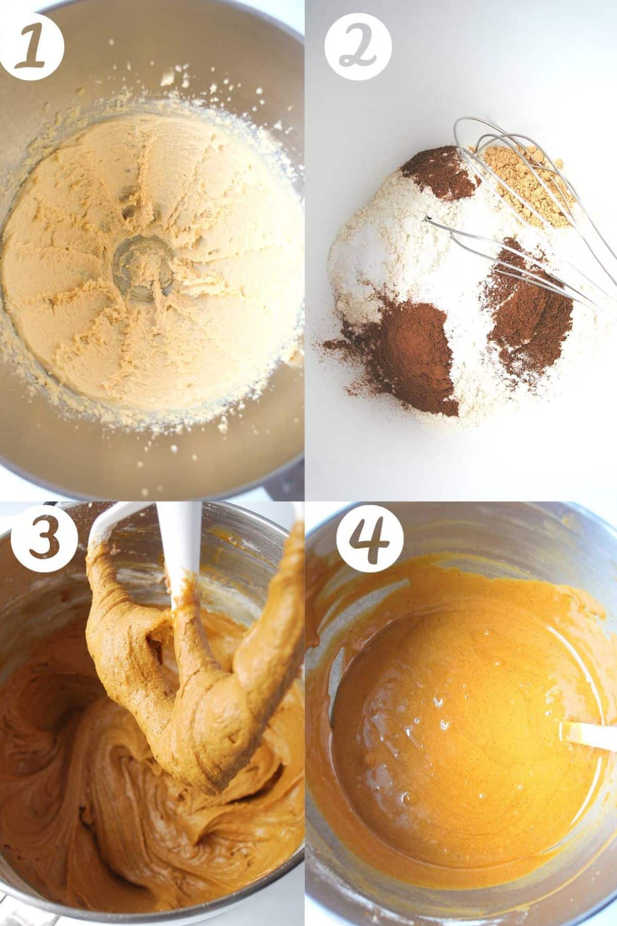 collage photo of baking steps for making gingerbread