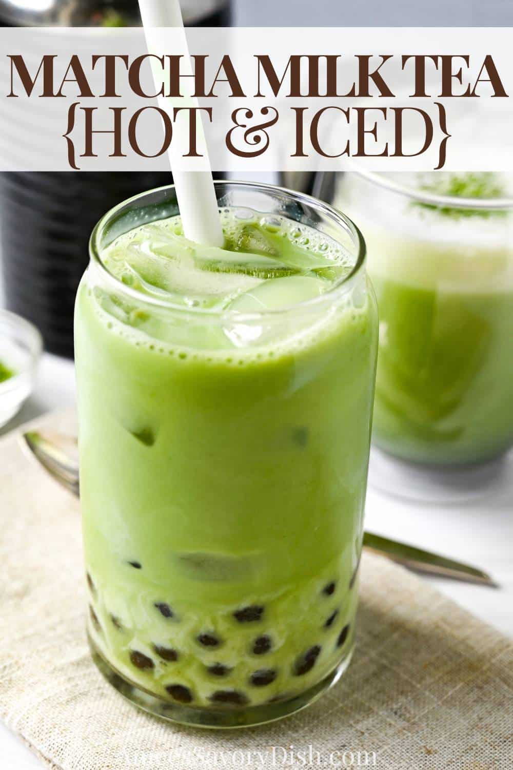 Skip the coffee shop and make a hot or iced Matcha Milk Tea from the comfort of your kitchen. A must-try if you’re a matcha lover! via @Ameessavorydish