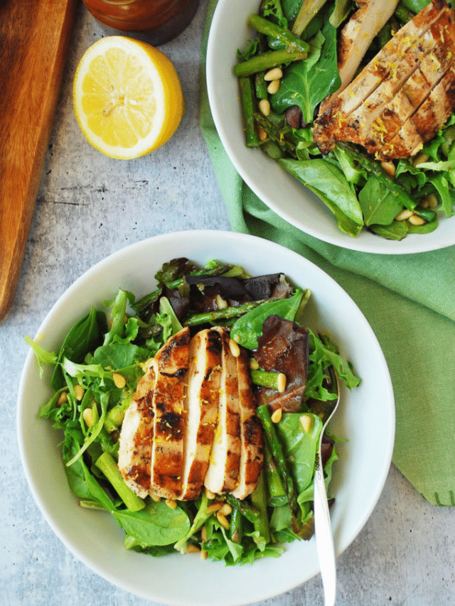 Grilled Chicken Salad With Roasted Asparagus