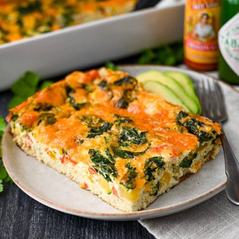 Veggie-Packed Low-Carb High-Protein Breakfast Casserole