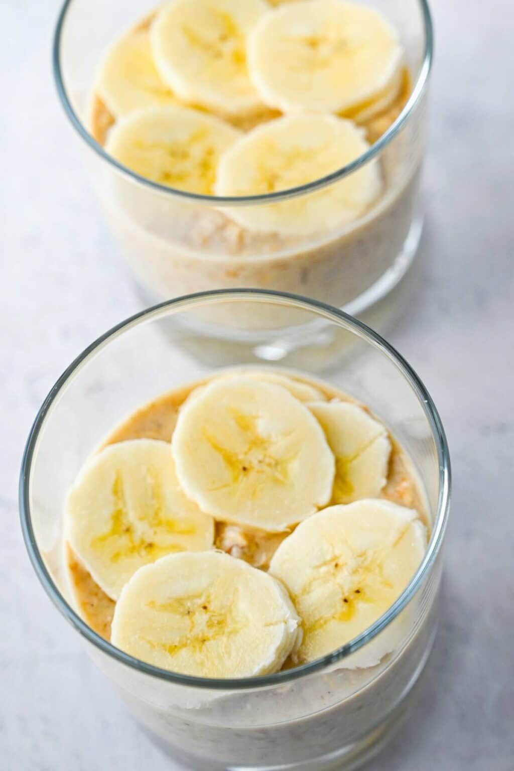 Banana Pudding Overnight Oats {GlutenFree High Protein} Amee's