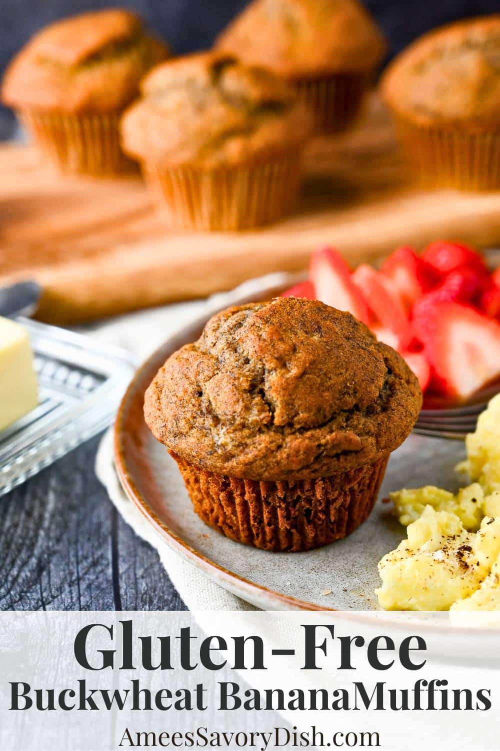 This small batch recipe is made from scratch with naturally gluten-free ingredients, creating 6 bakery-style moist and flavorful muffins. via @Ameessavorydish