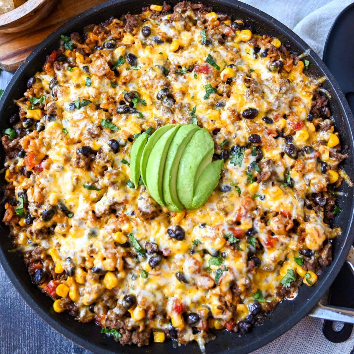 Cheesy Taco Rice Skillet - Amee's Savory Dish