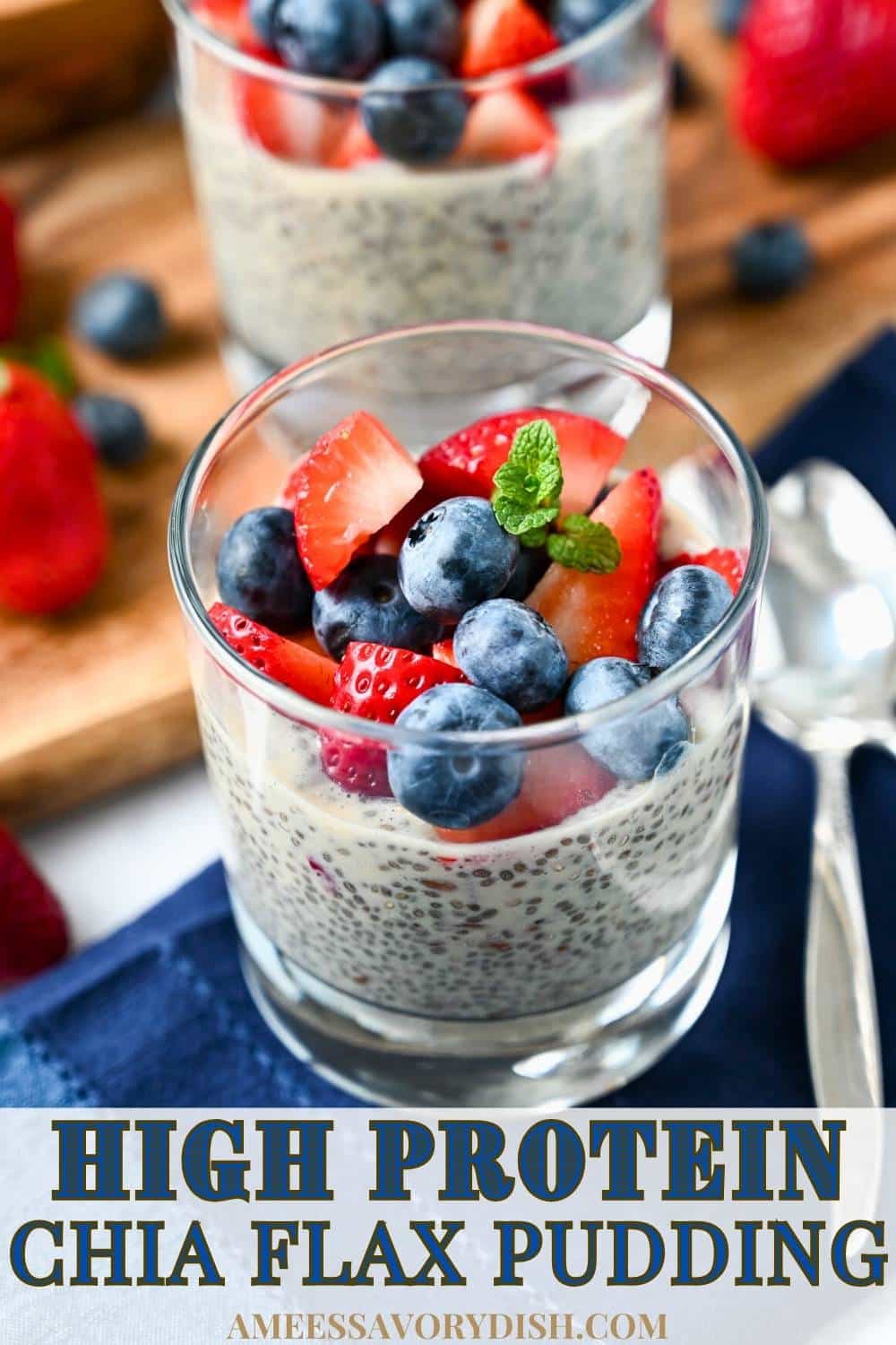 Switch up your healthy breakfast or snack routine with Chia Flaxseed Pudding- an excellent source of protein, healthy fats, and fiber! via @Ameessavorydish