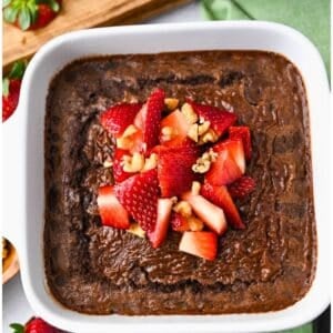 brownie oats in a dish