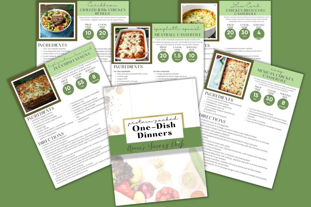 5 recipe flyers with photos for email opt in