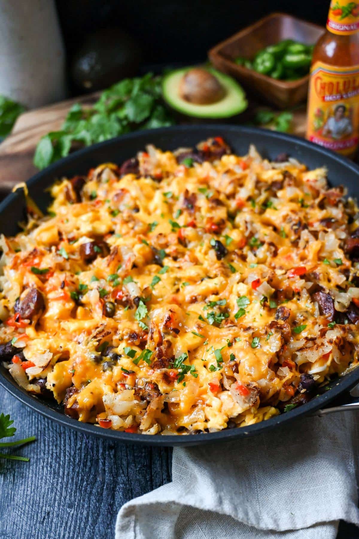 cooked southwest breakfast skillet in a deep skillet