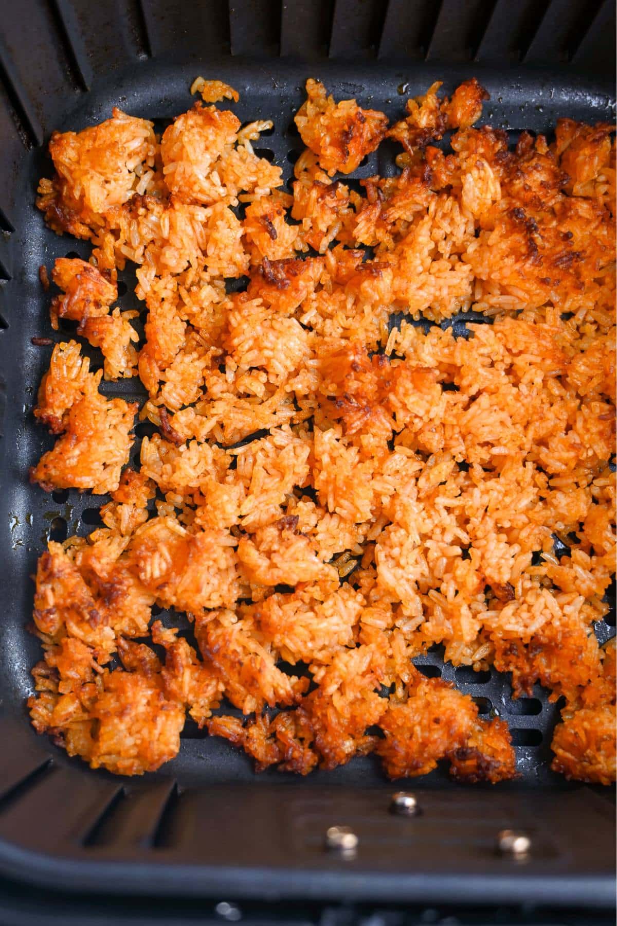 close up of cooked crispy rice